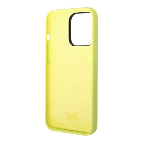 Чехол Lagerfeld Liquid silicone Round RSG logo для iPhone 14 Pro Max, зеленый