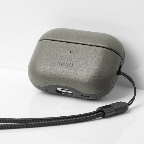 Чехол Uniq Terra Genuine Leather with handstrap для AirPods Pro 2, зеленый