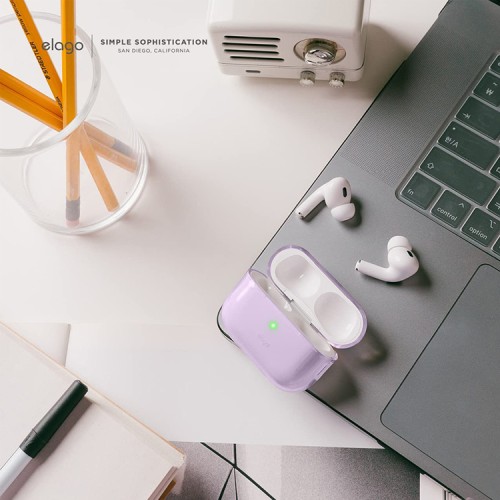 Чехол Elago Clear case with Round strap для AirPods Pro 2, Lavender