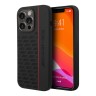 Чехол AMG Liquid Silicone Carbon pattern Hard для iPhone 14 Pro, черный
