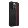 Чехол AMG Liquid Silicone Carbon pattern Hard для iPhone 14 Pro, черный