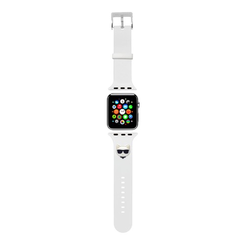 Ремешок Karl Lagerfeld Silicone Choupette head для Apple Watch 49-46-45-44 mm, белый