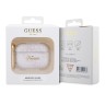 Чехол Guess PU leather 4G with metal logo с карабином для Airpods Pro 2, розовый