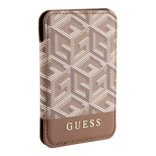 Guess магнитный бумажник Wallet Cardslot MagSafe G CUBE Brown