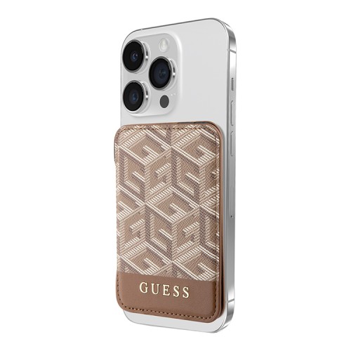 Guess магнитный бумажник Wallet Cardslot MagSafe G CUBE Brown