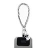 Karl Lagerfeld цепочка на кисть для телефона Wrist metal chain 13 cm + NFT Choupette metal charm Silver