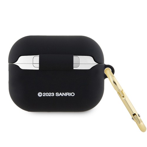 Hello Kitty для Airpods Pro 2 чехол Liquid silicone 3D Rubber Kitty Head Black