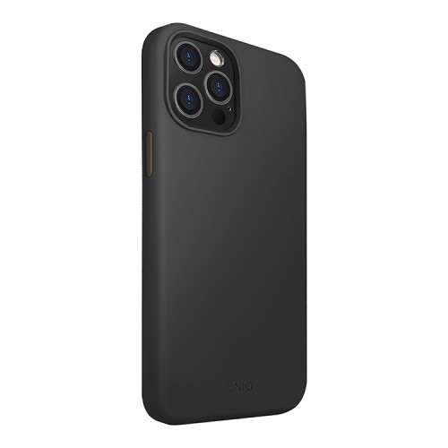 Чехол Uniq LINO Anti-microbial для iPhone 12 Pro Max, черный