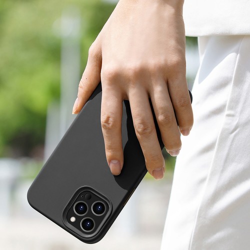 Чехол Uniq LINO Anti-microbial для iPhone 12 Pro Max, черный