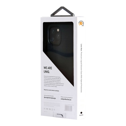 Чехол Uniq LINO Anti-microbial для iPhone 12 Pro Max, черный