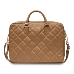 Guess для ноутбуков 15&quot;/16&quot; сумка Quilted Bag 4G metal logo with Zipper Brown