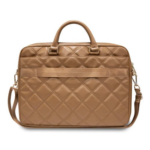 Guess для ноутбуков 15"/16" сумка Quilted Bag 4G metal logo with Zipper Brown