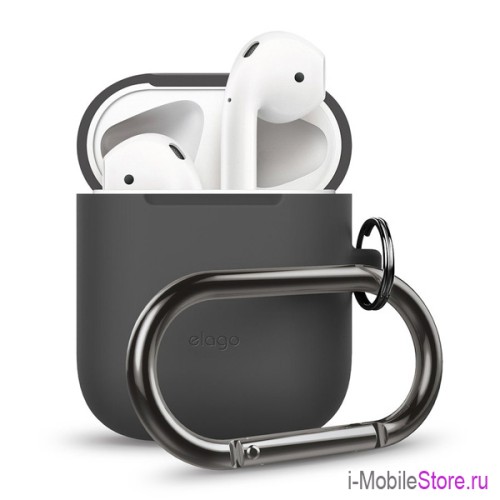 Чехол Elago Hang case для AirPods 1/2, серый