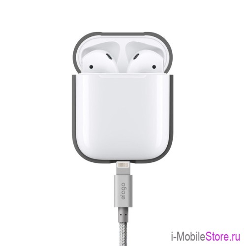 Чехол Elago Hang case для AirPods 1/2, серый