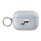 Karl Lagerfeld для Airpods Pro 2 чехол PU Saffiano Monogram with ring NFT Metal Head Karl&Choupette Silver