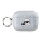 Karl Lagerfeld для Airpods Pro 2 чехол PU Saffiano Monogram with ring NFT Metal Head Karl&Choupette Silver