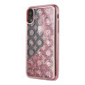 Чехол Guess Glitter 4G Peony Hard для iPhone XR, розовый
