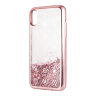 Чехол Guess Glitter 4G Peony Hard для iPhone XR, розовый