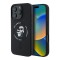 Karl Lagerfeld для iPhone 16 Pro Max чехол Liquid Silicone NFT Karl&Choupette Black (MagSafe)