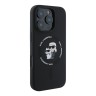 Karl Lagerfeld для iPhone 16 Pro Max чехол Liquid Silicone NFT Karl&Choupette Black (MagSafe)