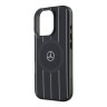 Mercedes для iPhone 16 Pro чехол PC/TPU Double layer Crossed lines Hard Black (MagSafe)
