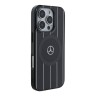 Mercedes для iPhone 16 Pro чехол PC/TPU Double layer Crossed lines Hard Black (MagSafe)