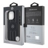 Mercedes для iPhone 16 Pro чехол PC/TPU Double layer Crossed lines Hard Black (MagSafe)