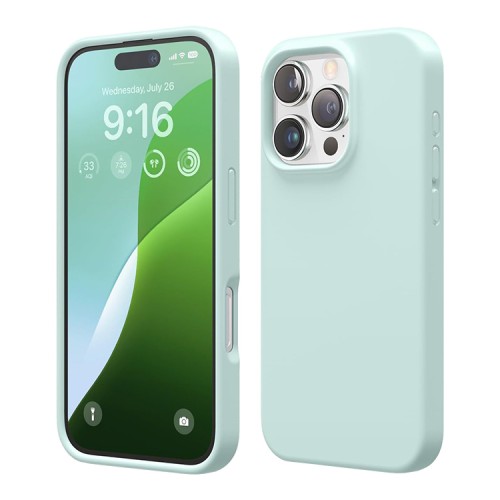 Elago для iPhone 16 Pro Max чехол Soft silicone (Liquid) Mint