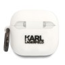 Karl Lagerfeld для Airpods 4 чехол Silicone case with ring NFT 3D Karl White