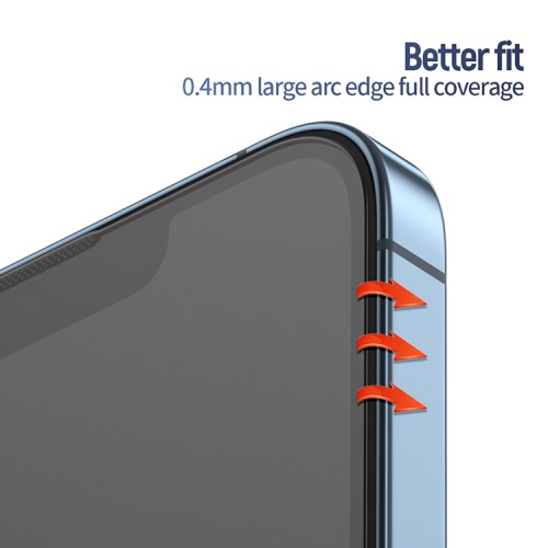 BlueO стекло для iPhone 16e/13/13 Pro/14, AR&AG Black (ультра-прозрачное матовое) (+installer)