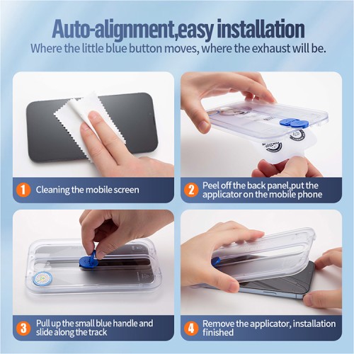 BlueO стекло для iPhone 16e/13/13 Pro/14, AR&AG Black (ультра-прозрачное матовое) (+installer)