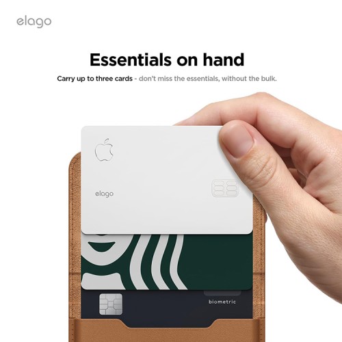 Elago магнитный бумажник MagSafe Card Pocket PU Leather Brown