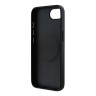 Guess для iPhone 16e чехол PU 4G with Round Patch Metal logo Hard Black (MagSafe)