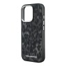 Karl Lagerfeld для iPhone 16 Pro чехол PC/TPU Leopard Metal camera Hard Black (MagSafe)