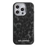 Karl Lagerfeld для iPhone 16 Pro чехол PC/TPU Leopard Metal camera Hard Black (MagSafe)