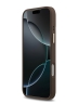 Guess для iPhone 17 Pro Max чехол PU 4G Plate metal logo and Gold camera Hard Brown (MagSafe)