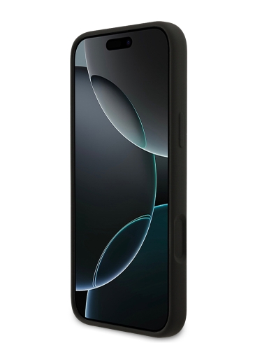 Karl Lagerfeld для iPhone 17 Pro Max чехол Liquid silicone RSG logo Hard Black (MagSafe)
