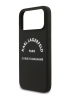 Karl Lagerfeld для iPhone 17 Pro Max чехол Liquid silicone RSG logo Hard Black (MagSafe)