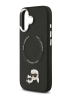 Karl Lagerfeld для iPhone 17 чехол PU NFT Karl & Choupette heads Metal pin & Cam Hard Black (MagSafe)