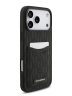 Karl Lagerfeld для iPhone 17 Pro Max чехол PU Saffiano Monogram with Cardslot Hard Black
