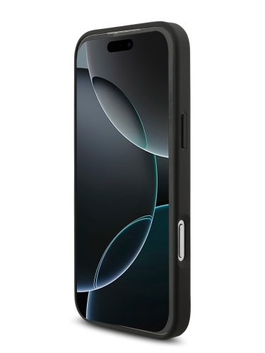Karl Lagerfeld для iPhone 17 Pro Max чехол PU Saffiano Monogram with Cardslot Hard Black