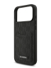 Karl Lagerfeld для iPhone 17 Pro Max чехол PU Saffiano Monogram with Cardslot Hard Black