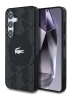 Lacoste для Galaxy S25 чехол PC/TPU Double layer Silver Croc logo Hard Black (MagSafe)