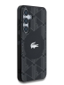 Lacoste для Galaxy S25 чехол PC/TPU Double layer Silver Croc logo Hard Black (MagSafe)