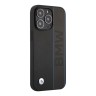 Кожаный чехол BMW Signature Blue lines Hard для iPhone 13 Pro, черный