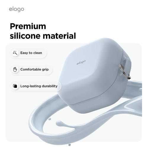 Elago для Galaxy Buds 4/4 Pro чехол Silicone Hang case Light Blue