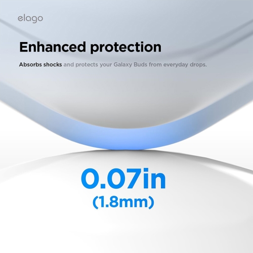 Elago для Galaxy Buds 4/4 Pro чехол Silicone Hang case Light Blue