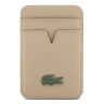 Lacoste картхолдер Wallet MagSafe Cardslot PVC Lacquer Metal logo Taupe