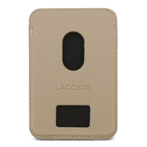 Lacoste картхолдер Wallet MagSafe Cardslot PVC Lacquer Metal logo Taupe