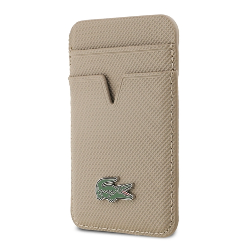 Lacoste картхолдер Wallet MagSafe Cardslot PVC Lacquer Metal logo Taupe